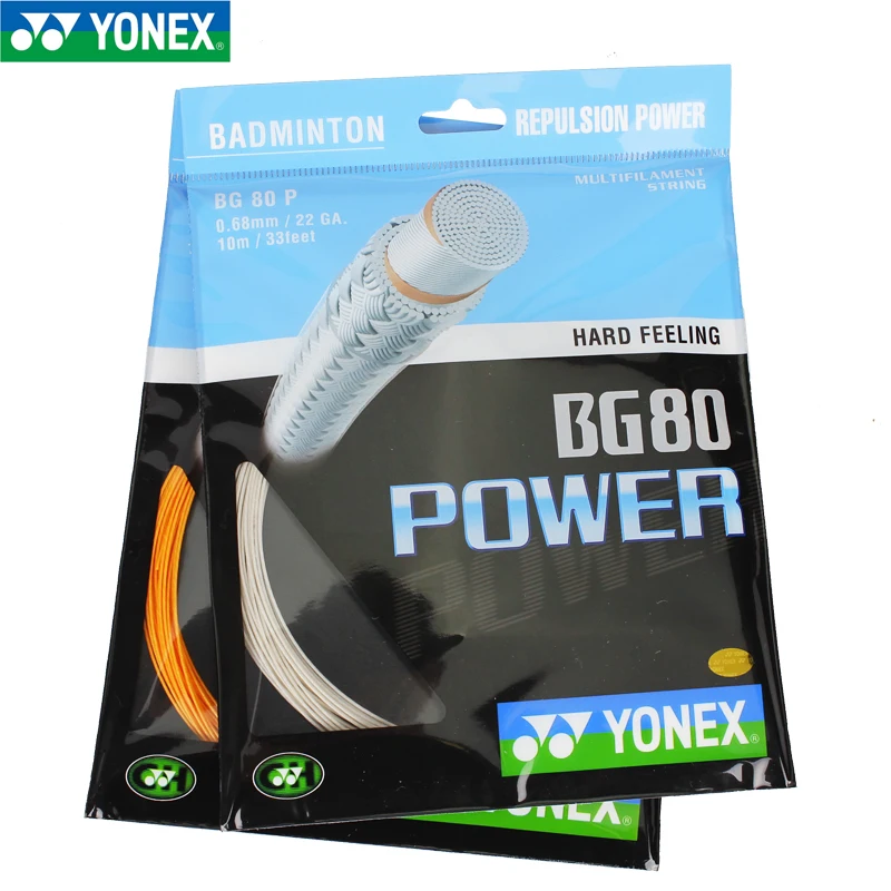 

Yonex badminton racquet string BG80 POWER 10M, White