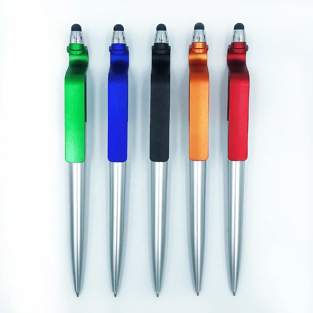 
China pen 3 In 1 Promotional Stylus Touch Pen with Phone Stand Holder Plastic Ball Pen 