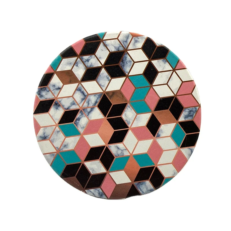 

Factory Manufacturing Low MOQ 100Pcs Custom Printing Free Sample Ceramic Coasters Quartz Stone Marble, Customized