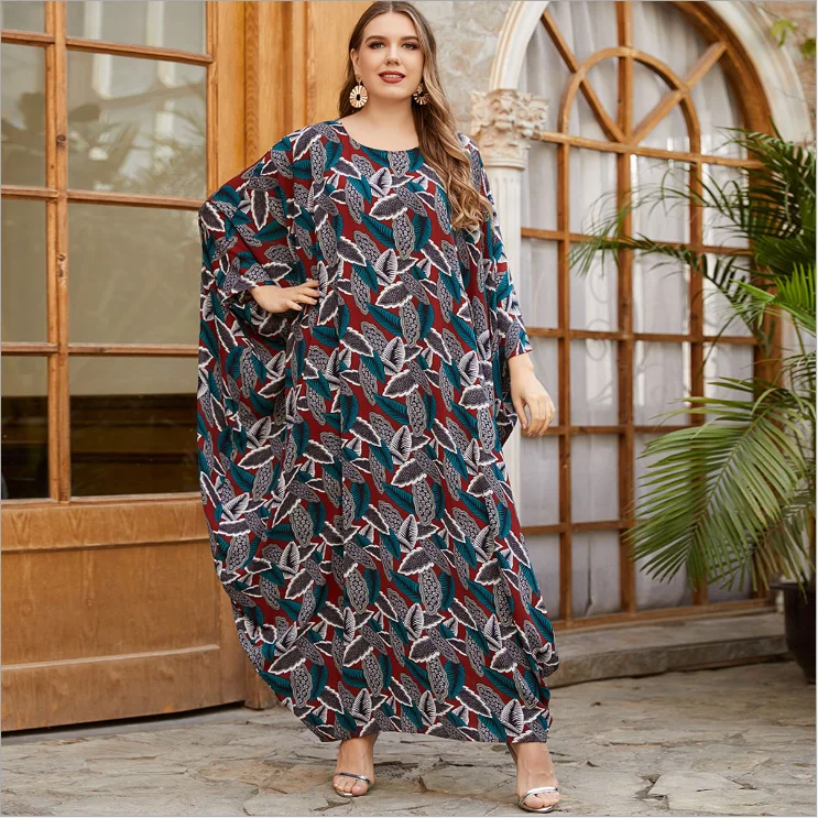 

Women maxi wholesale robe bat sleeves muslim women dress long kaften