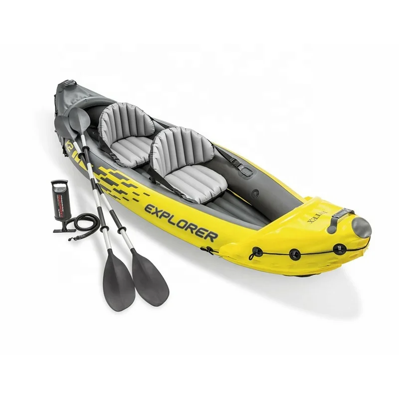 

Intex 68307 K2 Kayak 2 Person Inflatable Fishing Rafting Canoe Boat With Paddles and Pump, Yellow