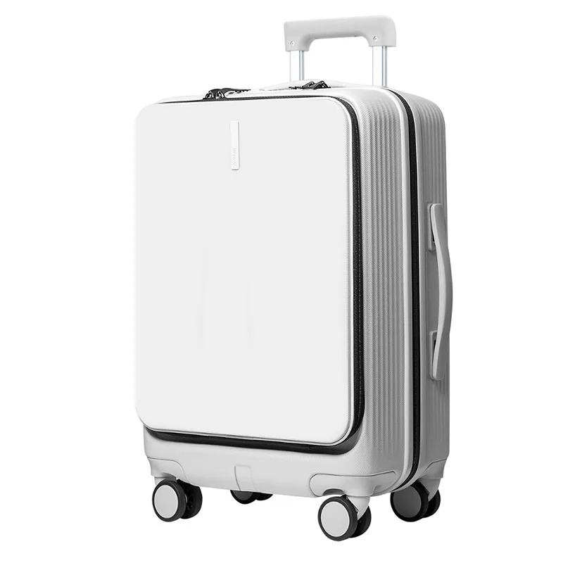 

Hanke pink smart suitcase female Front open mini light weight business trolley travel boarding luggage with drawer, Customized