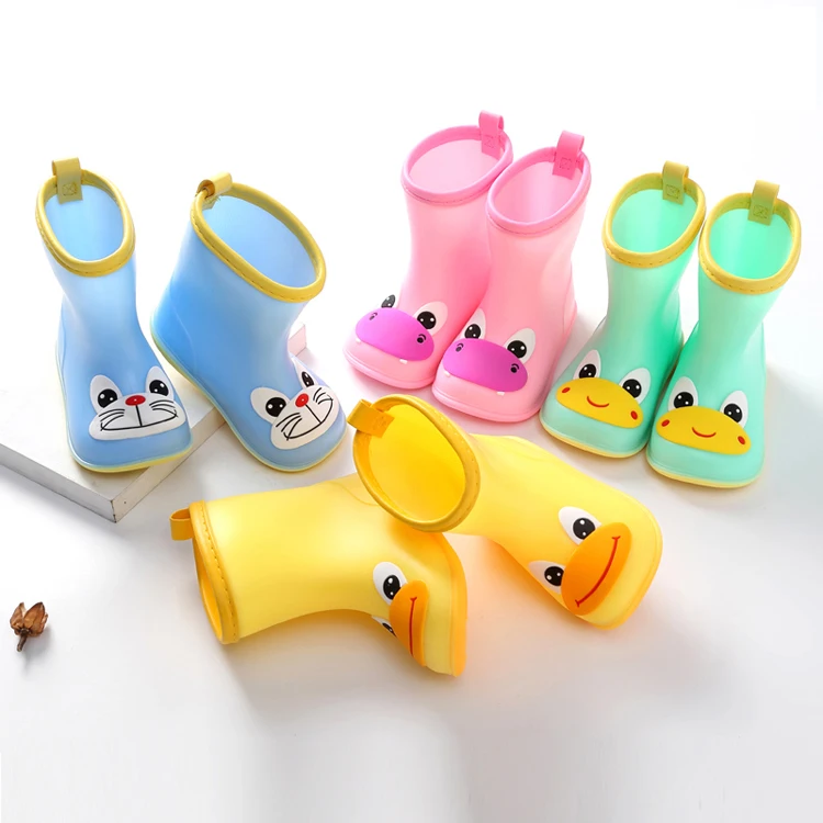 

Cheap Cute Kids Children PVC Rain Boots With Big Mouth Animal, Pink,green,yellow,blue