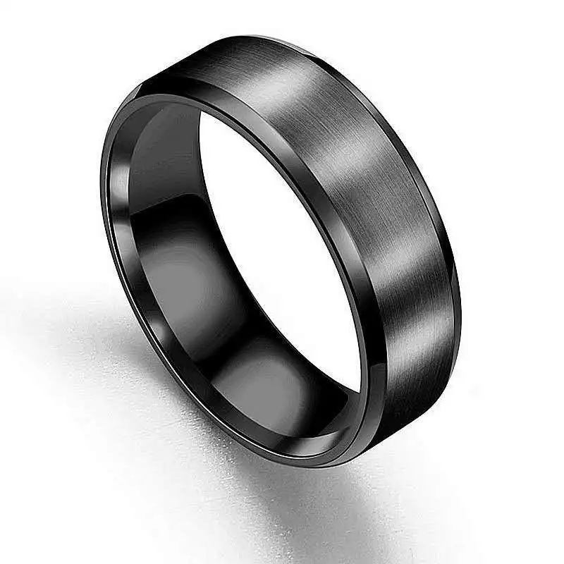 

Trendy Jewelry High Quality Titanium Steel Non Tarnish Waterproof Men Geometric Minimalist Blank Rings