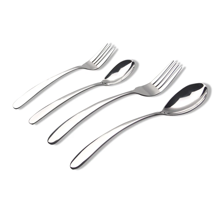 

Stainless Steel Cutlery Set Mirror Polish Silver Knife Fork Spoon Flatware set For Home Kitchen Restaurant, Sliver