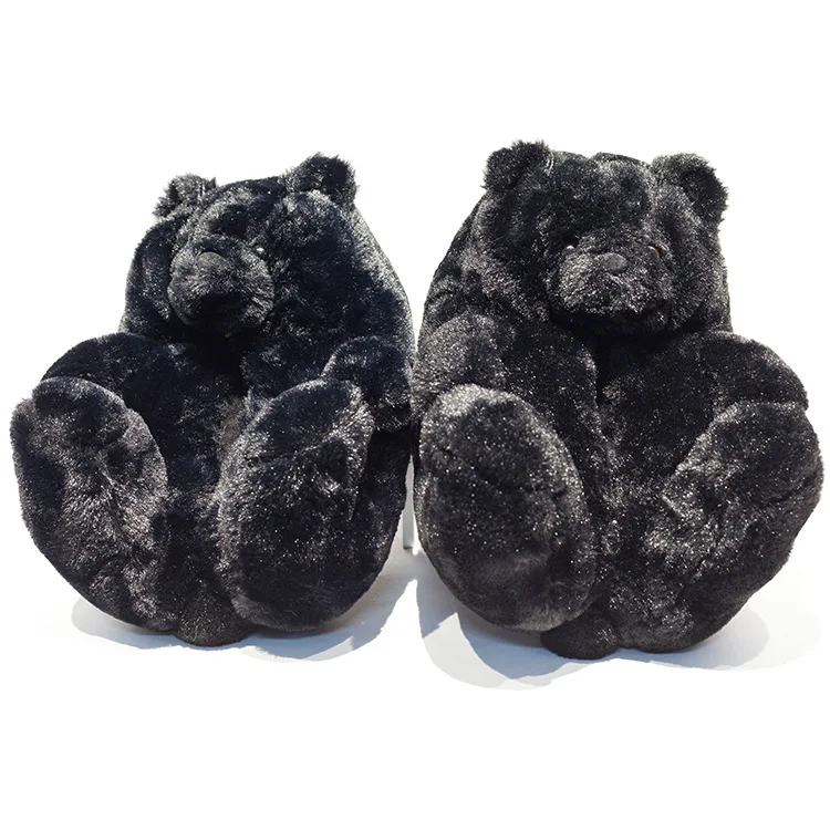 

Factory Direct House Shoes Fur Furry Teddy Bear Slippers Ur Purse Set, Picture
