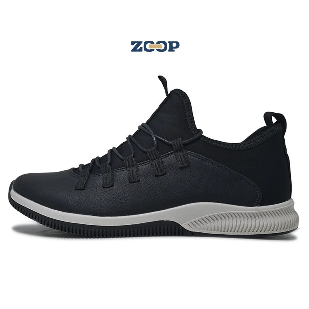 

2020 men shoes sneaker leather upper black shoes men soft rubber sole casual shoes for men new styles, Black, white, navy blue, grey