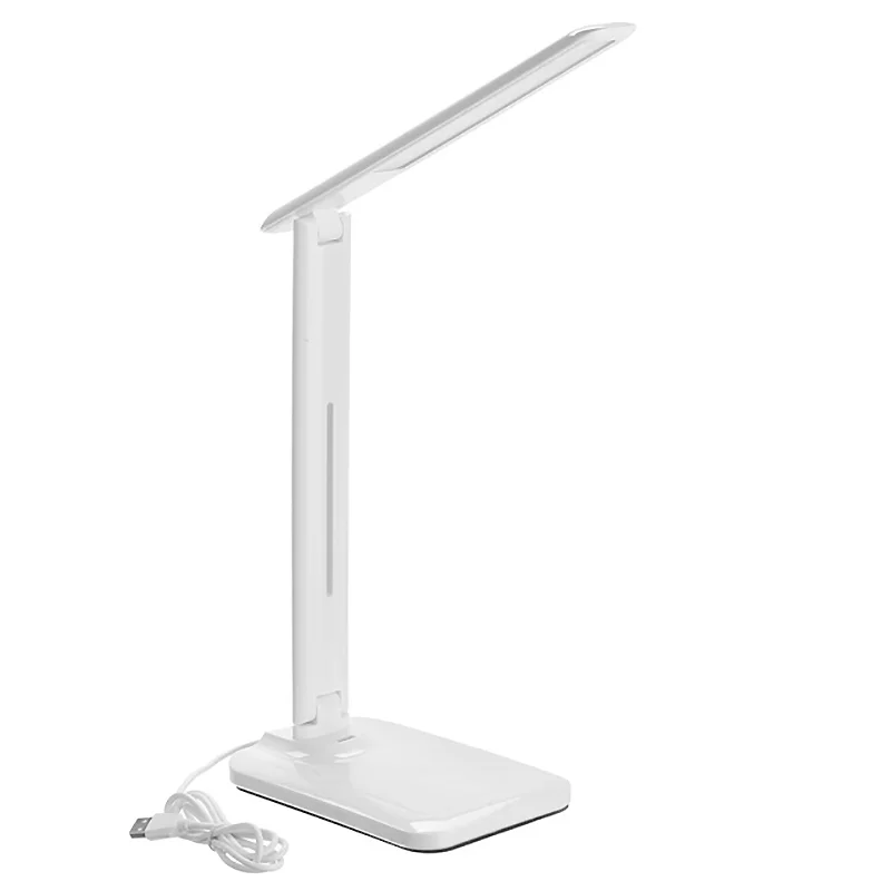 

2021 10W QI Wireless Charger LED Desk Lamp USB Charging Eye-friendly Table Lamp with 3 Modes Touch Control Reading Lamp Night, White