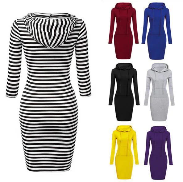 

plus size oversized hoodie dress women Long Sleeve Hoodie Dress