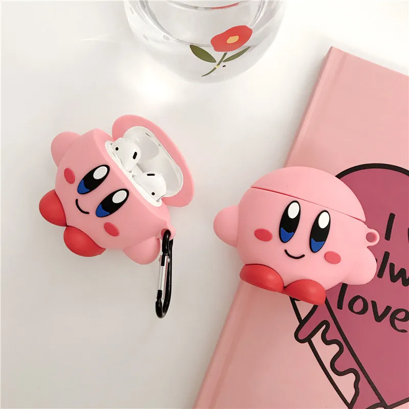 

3D Cute Cartoon Silicone Case with Hook Protective Case Shockproof Covers Holder for Airpods 2 for Airpod 1 2