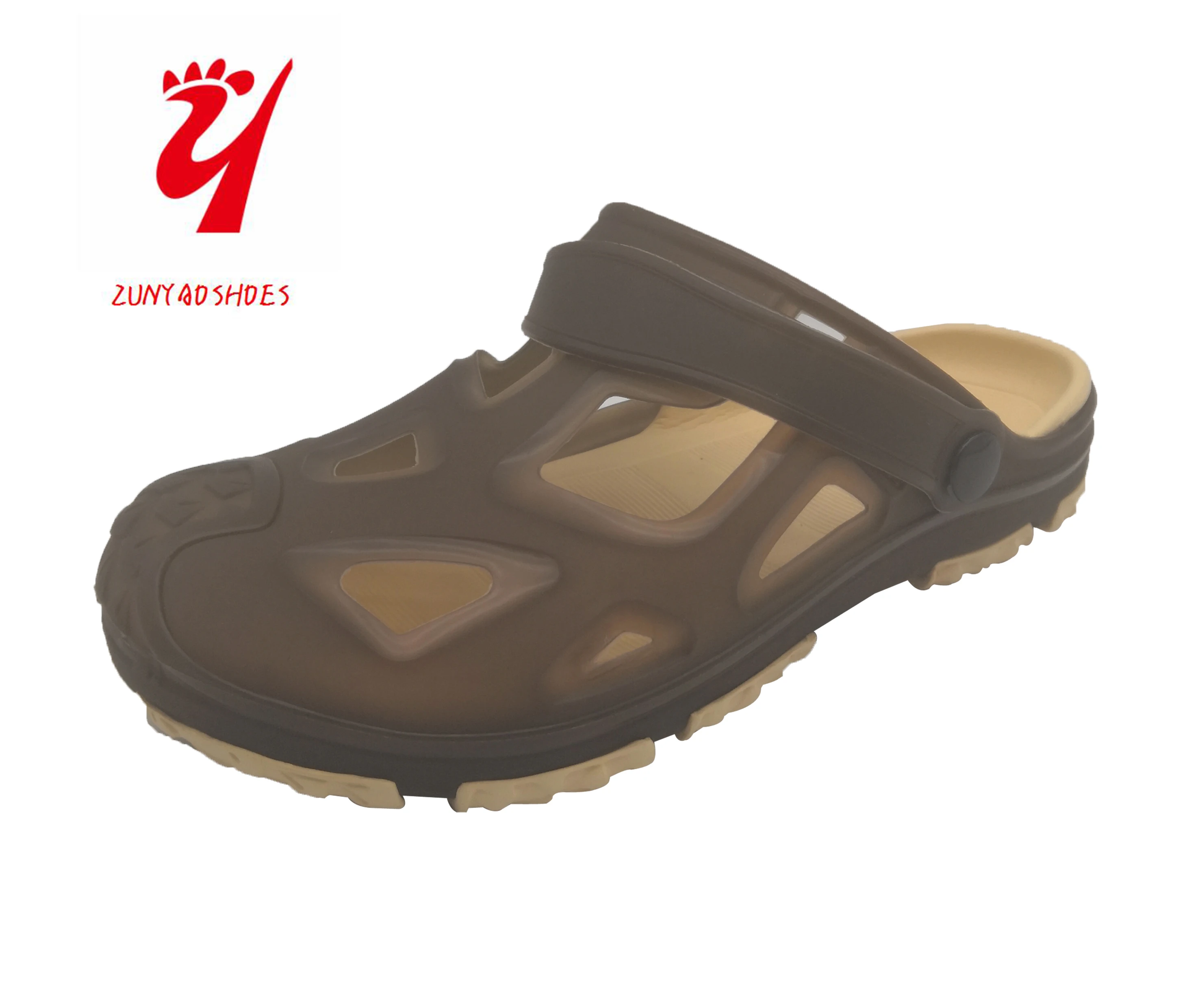 
outdoor summer walking clear PVC clogs men sandals 