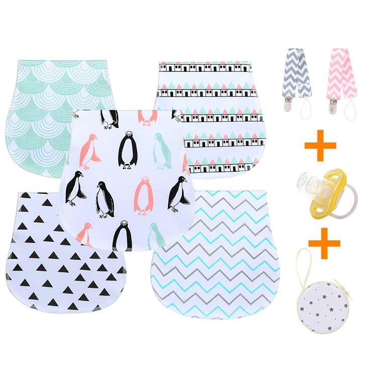 

Baby Burp Cloths 5 pack extra soft absorbent Baby burp cloth 19*9inch, Stripe