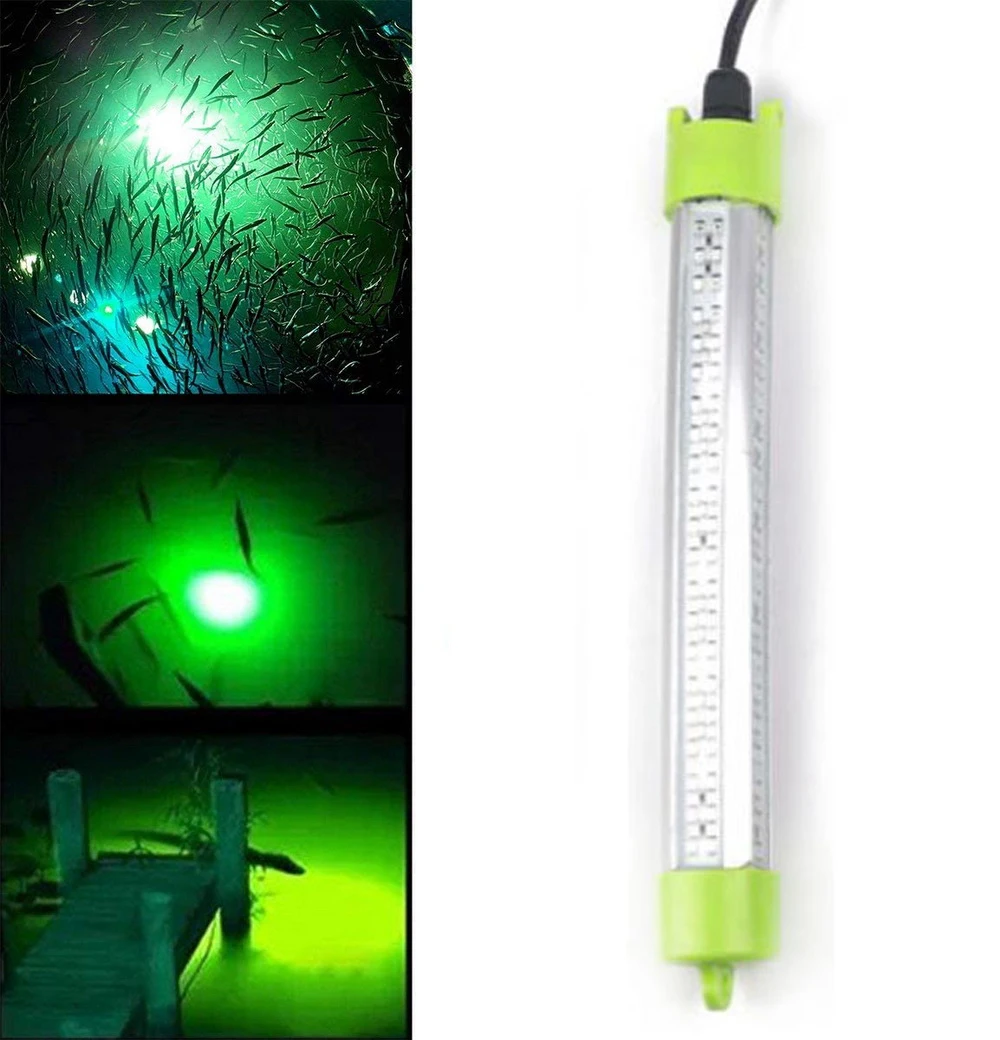 300W 16896lm 264LED IPX7 Green Light Fishing Lure Submersible Night Underwater Fishing Light