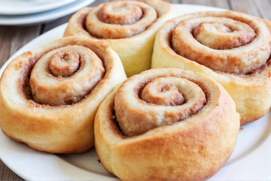 Perfectly baked easy cinnamon rolls with gooey filling and golden brown exterior
