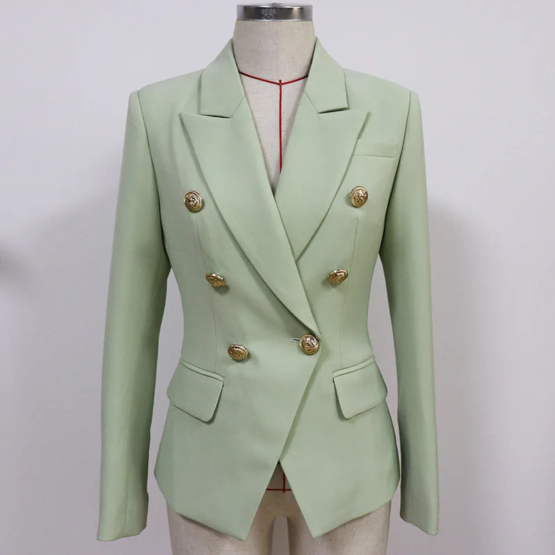 

2020 new arrivals wholesale high quality classic double breasted women leisure office blazer jacket
