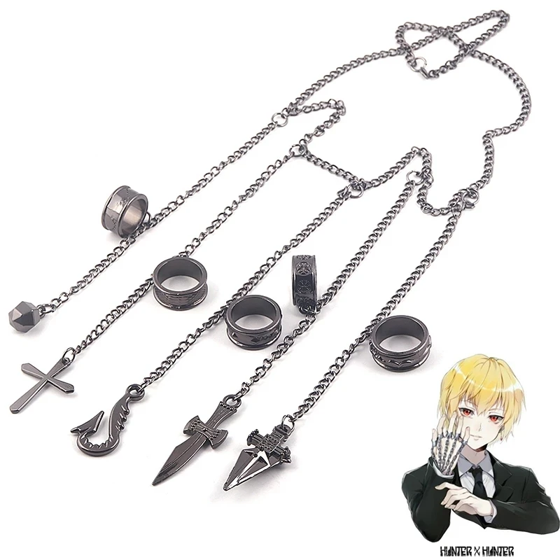 

Fashion Pendant Chain Fingerings Anime Hunter X Hunter Kurapika Cosplay Costume Prop Five Fingers Ring, Picture