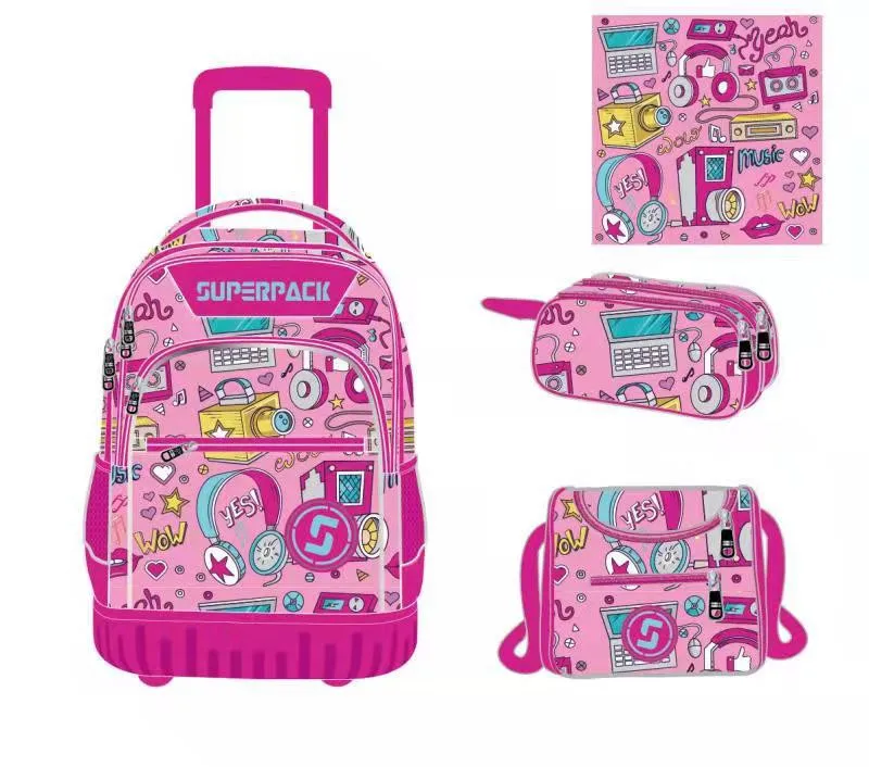 

New trolley school bag for middle students trolley school bag one year primary school bag