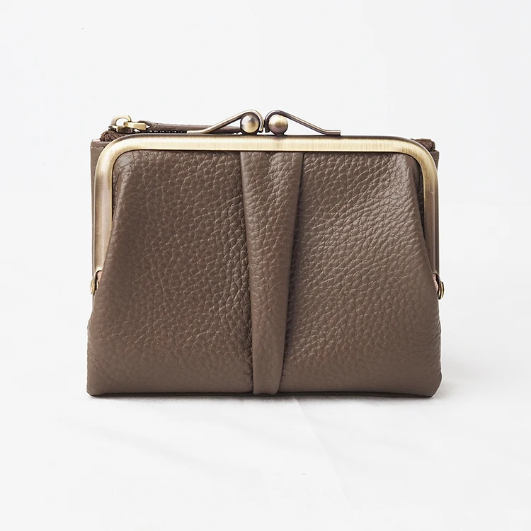 

Multifunctional Full Grain Leather Korean Casual Women's Purse Long Wallet