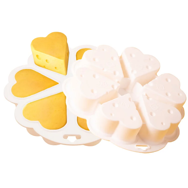 

6 Cells Eco-friend Mousse Cake Mould Cheese Silicone Cake Baking Mould, White