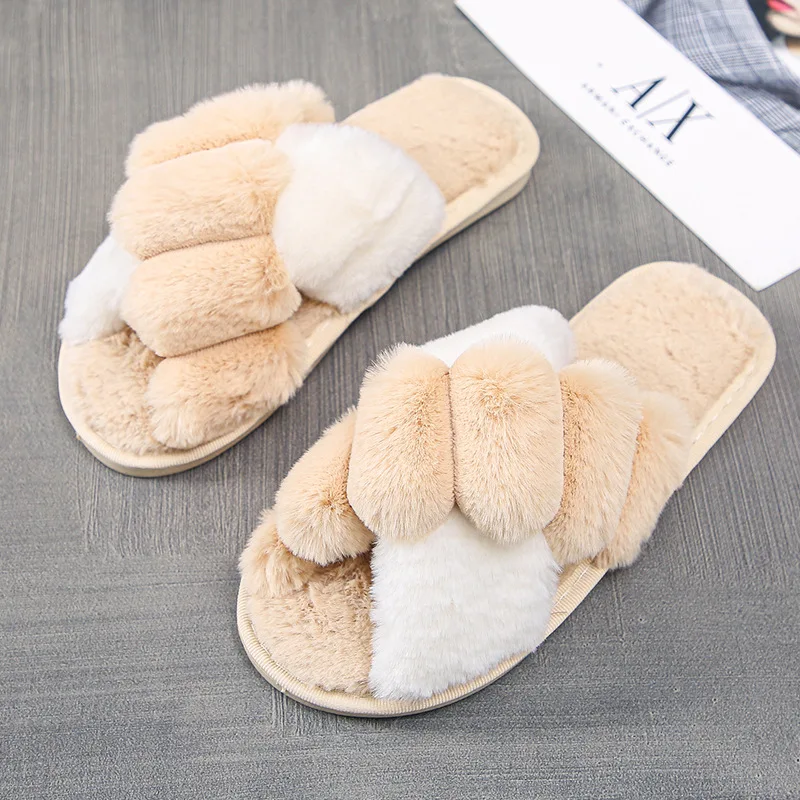 

PDEP Wholesale Drop shipping Home fur slippers causal jelly color warm women indoor slippers, 8 colors