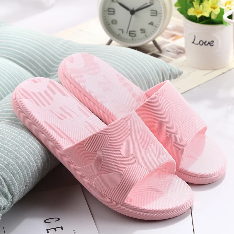 

Women's solid color quick dry bathroom custom slide sandals soft, As customers' requirements