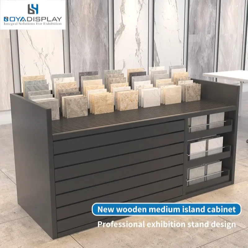 Top Selling Multifunctional Table Display Combination Stone Wooden