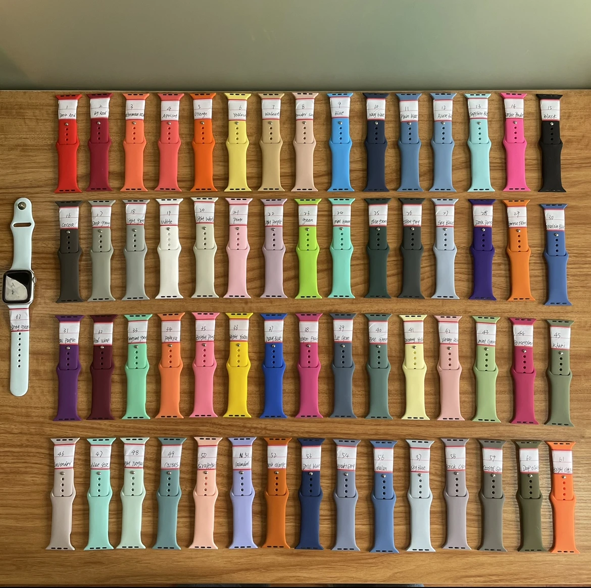 

62 Colors Aplle Sublimation Smart Watch Straps Bracelet iphone Watch Bands For Apple Watch Se 6 5 4 3 2