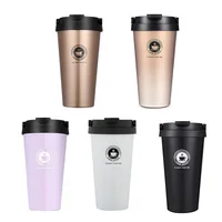 

16oz Household Car leak proof double wall stainless steel thermos coffee travel mug with lid