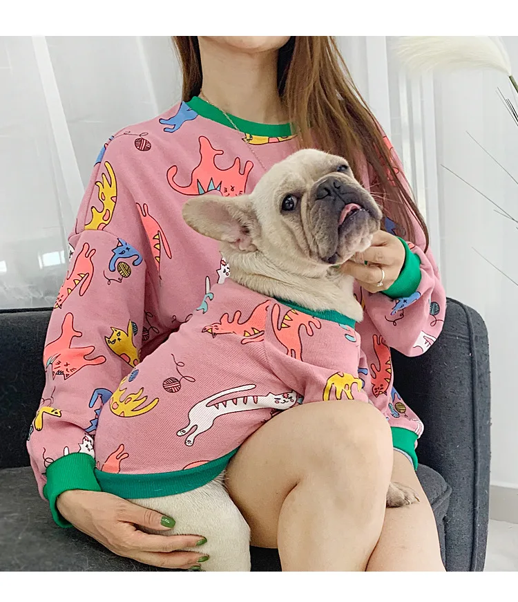 

Dog Elastic Clothes Dog Clothes Match With Owner, As picture