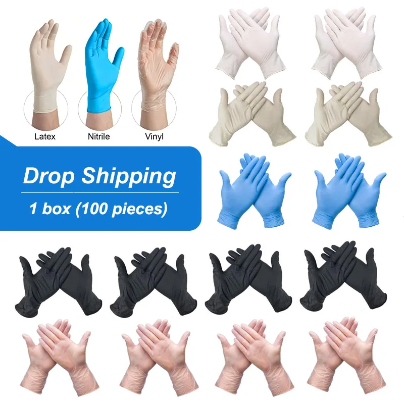 

Good Quality Made In China Non Latex Guantes De Nitrilo Nitrile Gloves For Food Service, Blue