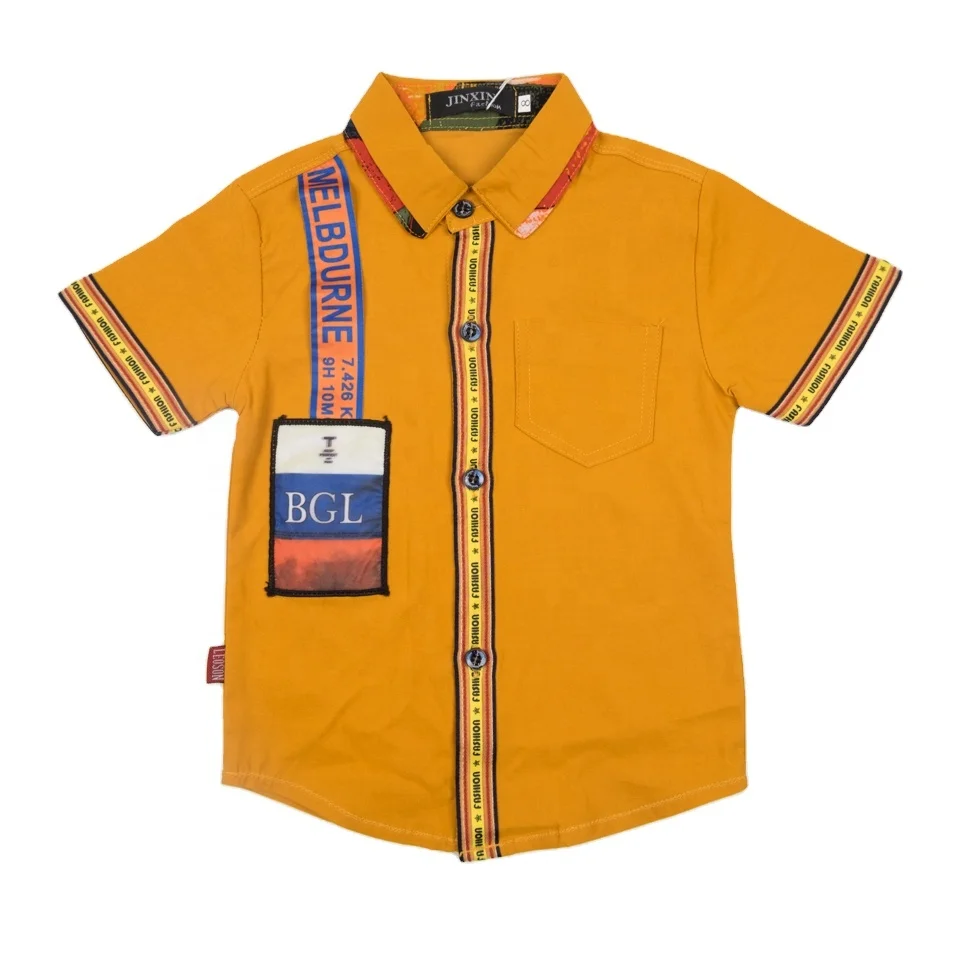 
Tshirt Shirt cotton Kids Boy Baby Children Casual Top Blouse Print Embroidery Summer Kids Shirts 