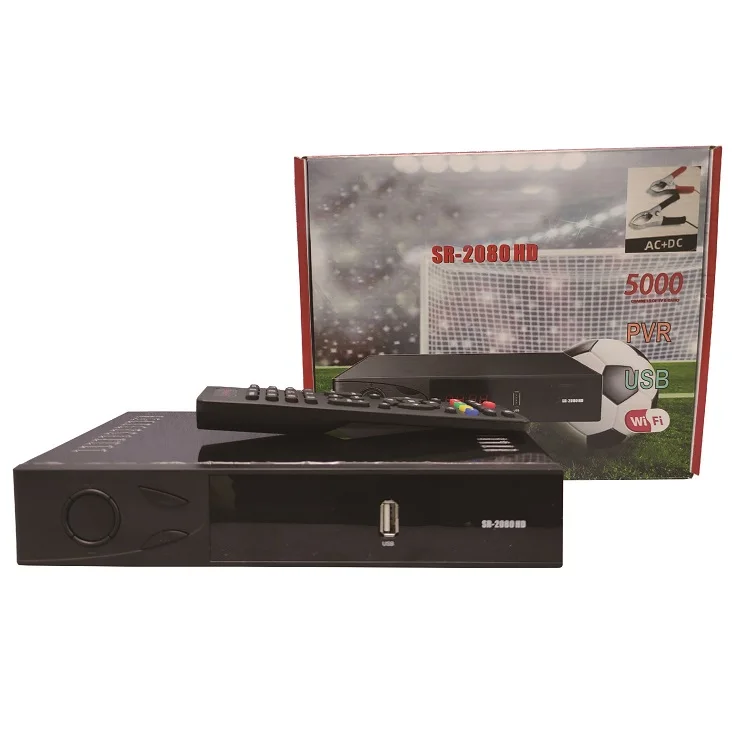 

DVB-S2 Satellite Receiver with Ethernet Port for CC Cam Newcamd IPTV Icon, Black