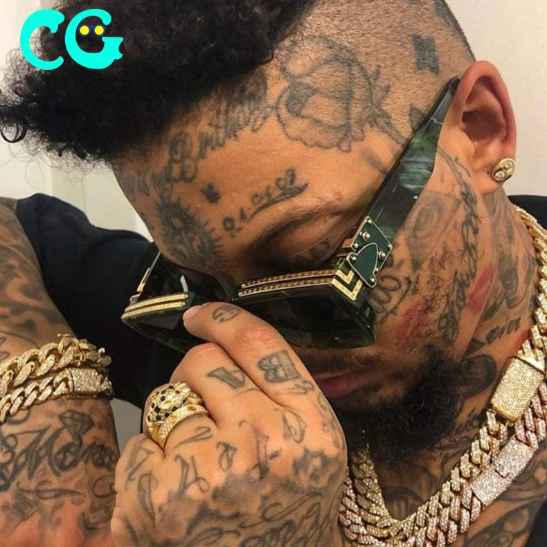 

2020 Fashion Luxury Decoration Square Style Sunglasses ins Cool Popular Brand Design Sun Glasses Oculos De Sol 86229, Picture