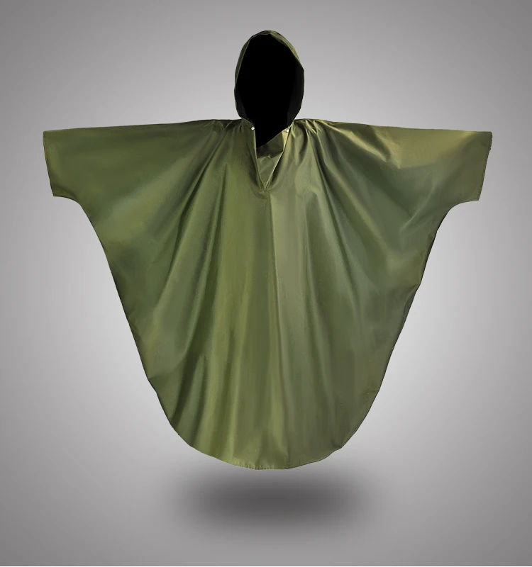 军绿色尼龙雨披防水迷彩雨衣户外迷彩遮光罩地面床单雨衣户外睡垫