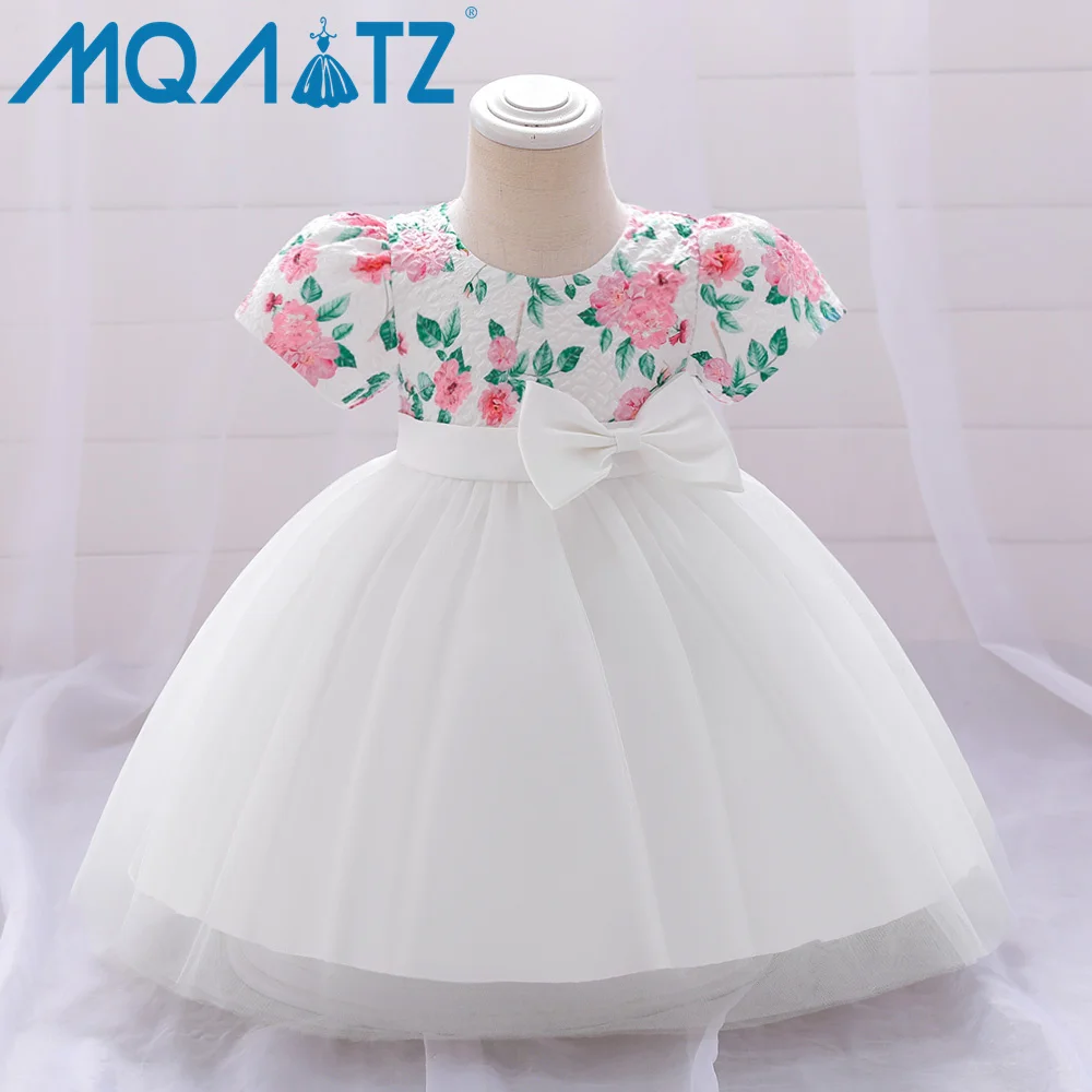 

MQATZ African Kids Party Dress Girls Flower Printing Little Girls Fancy Dresses for 1 Years Old