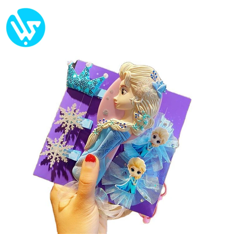 

Snow and Ice Elsa princess Girls hair accessories gift set hairpin hair rope princess comb set for girls kids