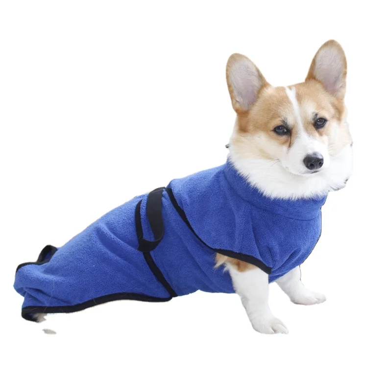 

Customized Soft Pet Bathrobe Bath Grooming Dog Towel Drying Coats Bath Robe For Dogs, Customized color