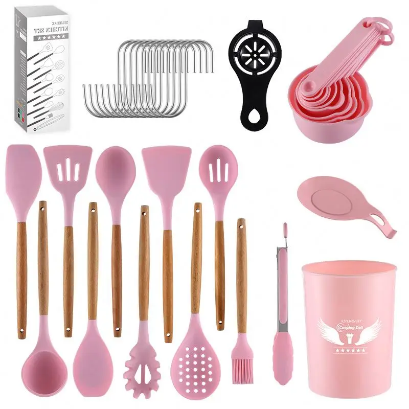 

Silicone Kitchen Utensils 10 Pieces Cooking Tools Accessories Gadgets Silicone Kitchen Heat Resistant