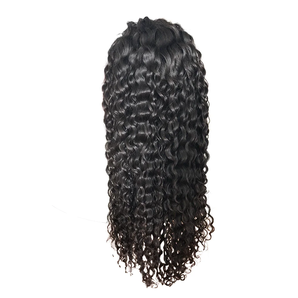 

wholesale price human hair wig water wave lace frontal wig with small knots brazalian hair