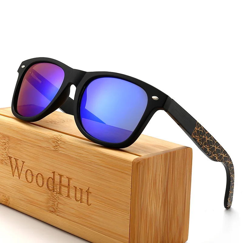 

Fashion 2021 UV400 polarized wooden sunglasses custom logo Retro black Bamboo Frame sunglasses, Mix