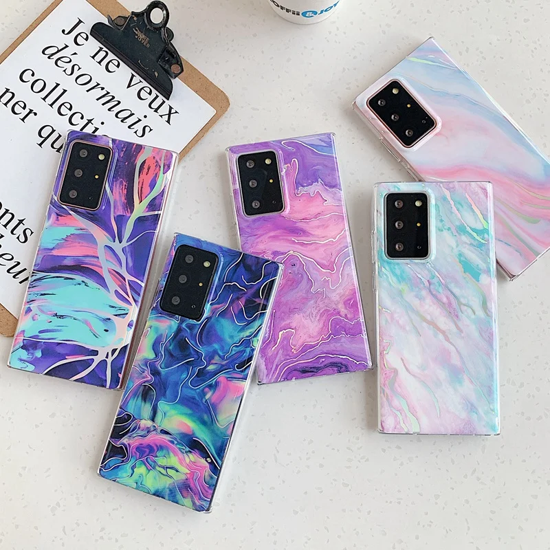 

Hot Sale Glitter Phone Cover for Samsung A51 A71 A70 A50 A72 A52 A12 S20FE S20 Plus Ultra Marble Phone Case for Samsung S21 Case