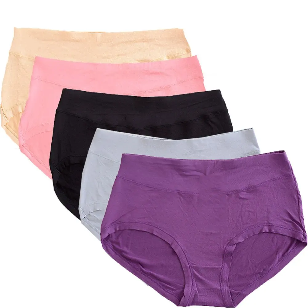 

amazon best sell women bamboo underwear plus size panties for shape, 9 colors
