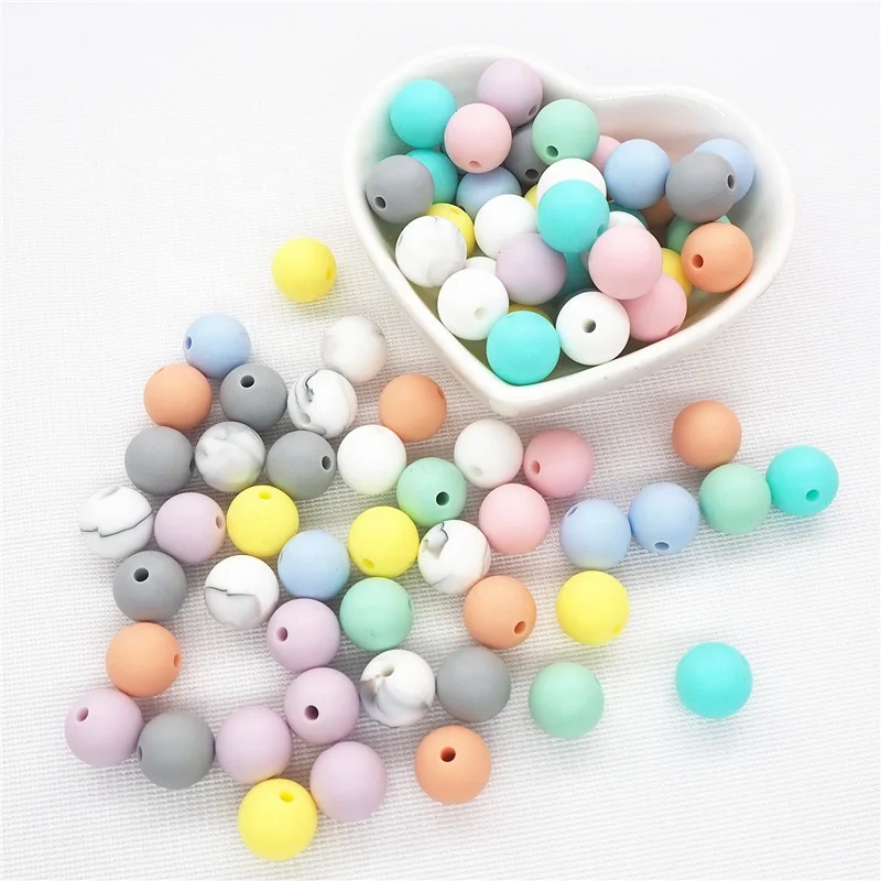 

Buy Food Grade 15mm Silicone Round Beads Baby Chewable Teething Beads Silicone Teether For DIY