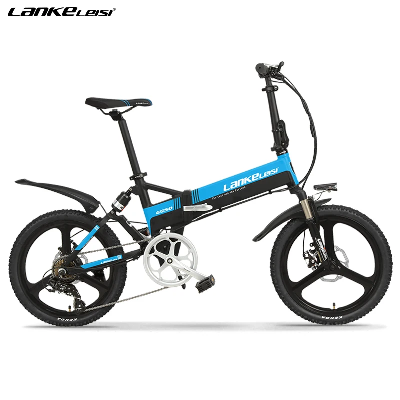 

LANKELEISI Folding Electric Bike with 48V 13Ah Removable Lithium-Ion Battery 20 inch Ebike with 400W Motor 7 Speed