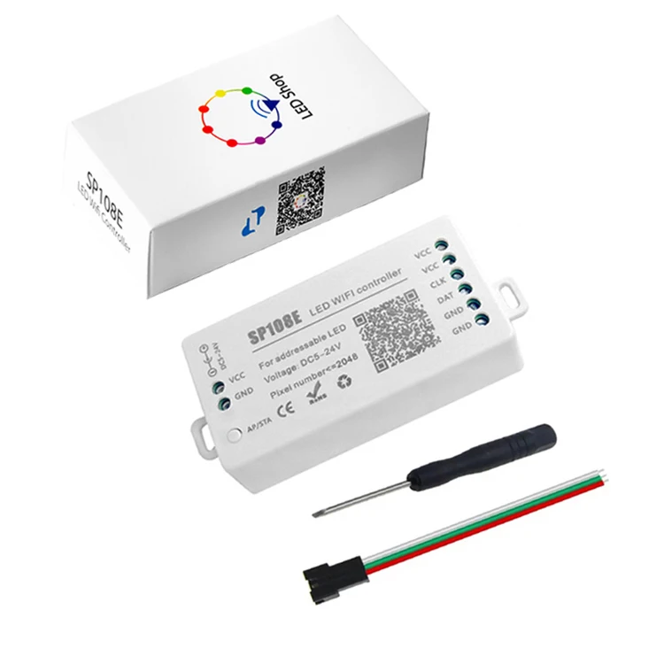 SP108E SP107E SP105 SP110E WS2811 WS2812B SK6812 APA102 Android ISO APP Smart LED Pixel Wifi Controller