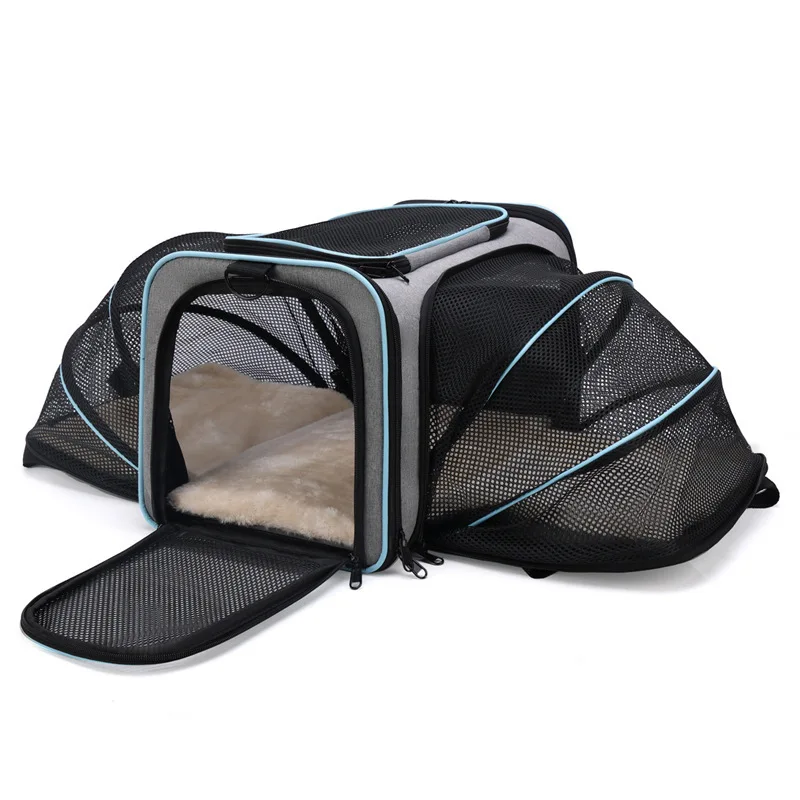 

Mesh Folding Expandable Purse Sling Single Shoulder Pet Carrier Travel Bags With Soft Cushion