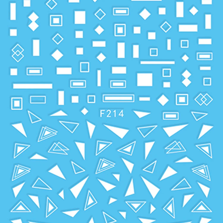 

F214-216 Ins Hot Geometric Pattern Design 2D Sticker Nail for Nail Art DIY, As picture show