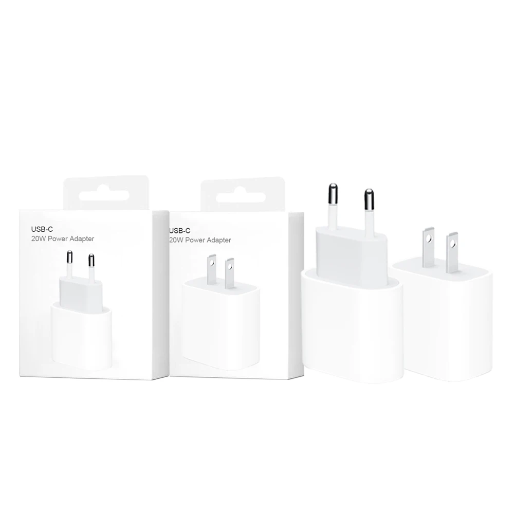 

EU US Plug Original PD 20w USB-C Wall Fast Charging Charger 20W USB-C Power Adapter For Apple iPhone 12 13 14 Type-c Charger