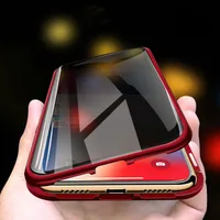 

Anti peeping Magnetic Phone Case For iPhone 11 Pro Max Privacy Magnet Screen Protector Tempered Glass Cover Case