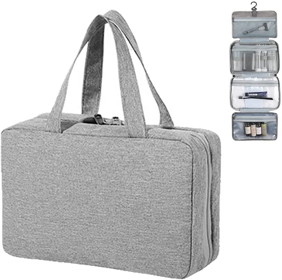 

Wholesale toiletry cosmetic travel bag with hanging hook for men